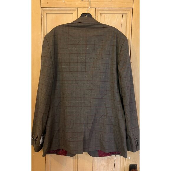 Ben Sherman Mens Bexley Plaid Check Autumn Blazer Jacket Size 46L Brown FA NWT - Picture 9 of 12